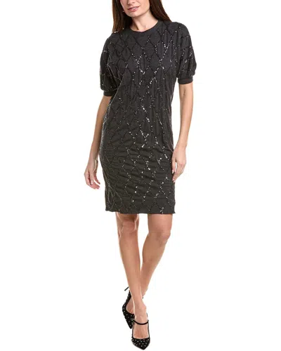 Brunello Cucinelli Wool & Silk-blend Dress In Black