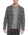 Brunello Cucinelli Wool-blend Check Blazer In Gray