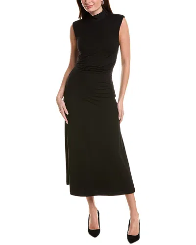 Brunello Cucinelli Wool & Silk-blend Maxi Dress In Black