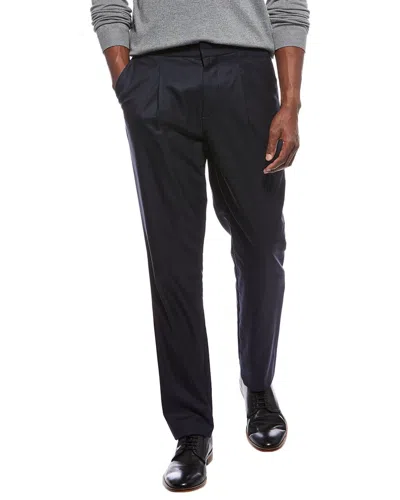 Brunello Cucinelli Leisure Fit Wool Pant In Blue