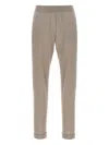 Brunello Cucinelli Wool And Silk Trousers In Brown