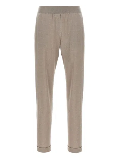BRUNELLO CUCINELLI BRUNELLO CUCINELLI WOOL AND SILK TROUSERS