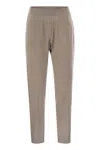 Brunello Cucinelli Wool And Silk Trousers In Neutral