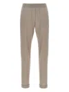 Brunello Cucinelli Wool And Silk Trousers In Brown
