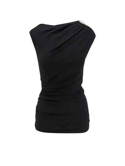 BRUNELLO CUCINELLI WOOL AND STRETCH VISCOSE TOP