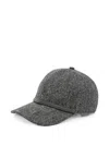 Brunello Cucinelli Wool Baseball Cap In Grey