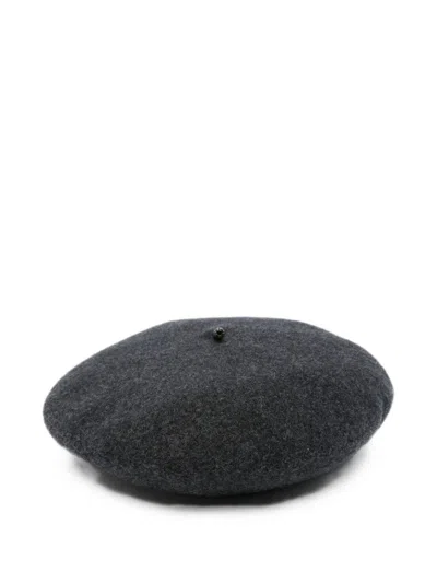Brunello Cucinelli Wool Basque Hat In Black