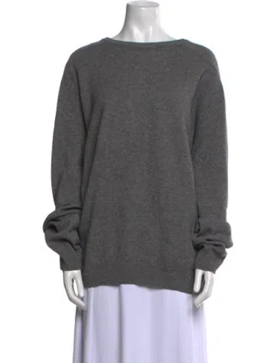 Pre-owned Brunello Cucinelli Wool Bateau Neckline Sweater In Gray