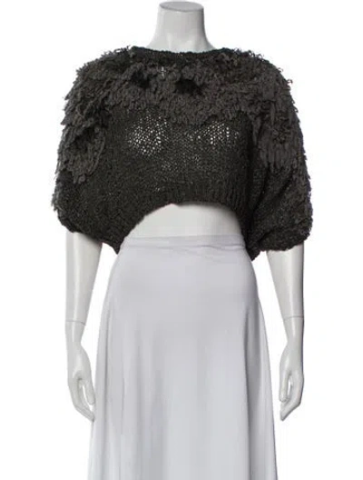 Pre-owned Brunello Cucinelli Wool Bateau Neckline Sweater In Gray
