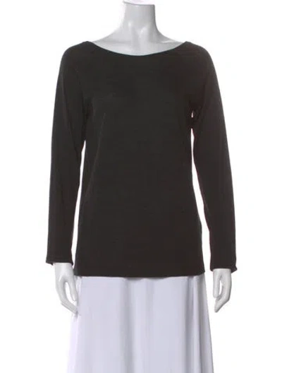 Pre-owned Brunello Cucinelli Wool Bateau Neckline Top In Black