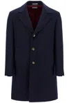 Brunello Cucinelli Wool Beaver Coat In Eight Men In Blue