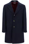 Brunello Cucinelli Wool Beaver Coat In Eight Men In Blue