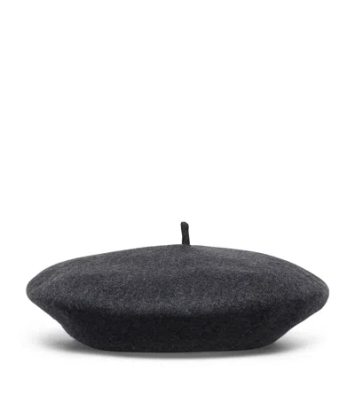 Brunello Cucinelli Wool Beret In Black