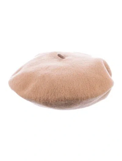Pre-owned Brunello Cucinelli Wool Beret Hat In Neutrals