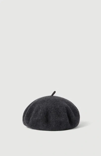 Brunello Cucinelli Wool Beret In Lignite