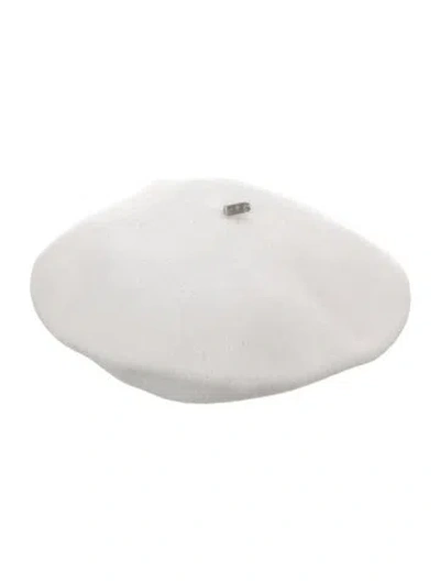 Pre-owned Brunello Cucinelli Wool Beret. W/tags In White