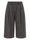 Brunello Cucinelli Wool Bermuda Shorts In Blue
