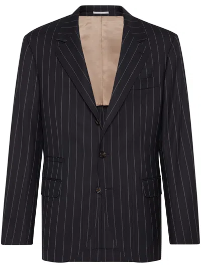 Brunello Cucinelli Virgin Wool Blazer In Black