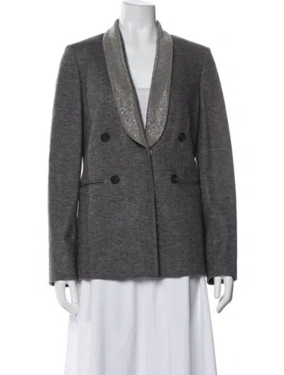 Pre-owned Brunello Cucinelli Wool Blazer In Gray