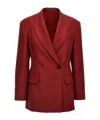 Brunello Cucinelli Red Single-breasted Wool Blazer In Red