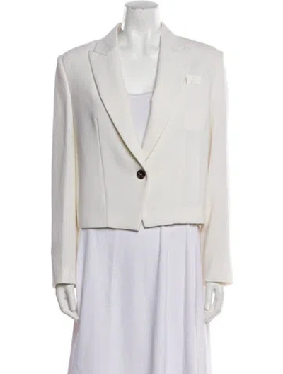 Pre-owned Brunello Cucinelli Wool Blazer In White