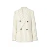 Brunello Cucinelli Double-breasted Wool Blazer In White
