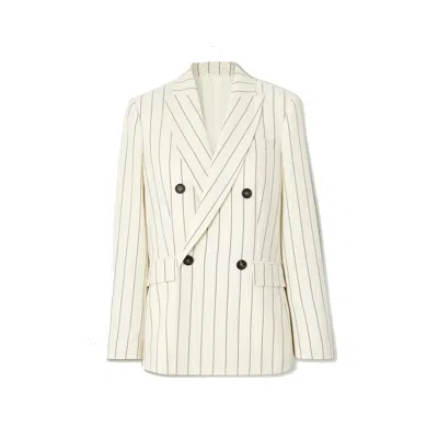 Brunello Cucinelli Wool Blazer In White