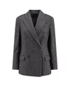Brunello Cucinelli Women's 'chevron Wool Carded Techno Jacket'