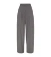 Brunello Cucinelli Wool-blend Baggy Tailored Trousers In Grey