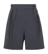 Brunello Cucinelli Tropical Wool Blend Bermuda Shorts In Grey