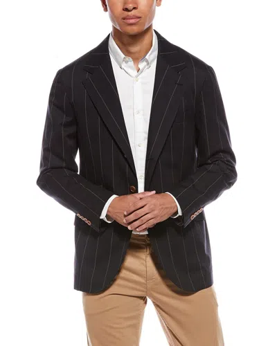 Brunello Cucinelli Wool-blend Blazer In Black