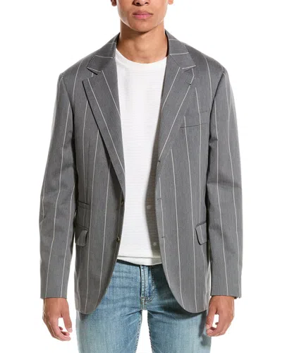 Brunello Cucinelli Wool-blend Blazer In Grey