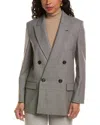 Brunello Cucinelli Woman Blazer Sand Size 12 Linen, Polyamide, Metallic Fiber, Brass