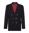 Brunello Cucinelli Prince Of Wales Deconstructed Blazer In Blue