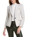 Brunello Cucinelli Wool-blend Blazer In Gray