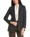Brunello Cucinelli Tailored Single-breasted Blazer In Gray