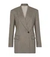 Brunello Cucinelli Double-breasted Herringbone Blazer In Brown
