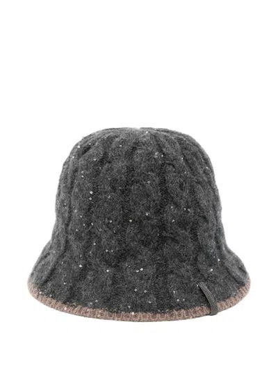 BRUNELLO CUCINELLI BRUNELLO CUCINELLI WOOL BLEND CLOCHE