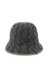Brunello Cucinelli Sequin-embellished Cable-knit Bucket Hat In White