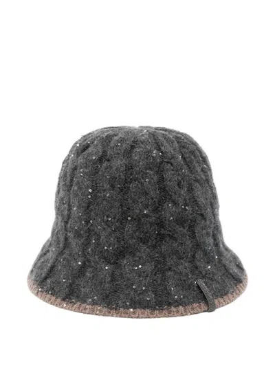 BRUNELLO CUCINELLI BRUNELLO CUCINELLI WOOL BLEND CLOCHE
