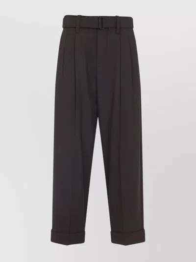 BRUNELLO CUCINELLI WOOL BLEND CROPPED PANTS