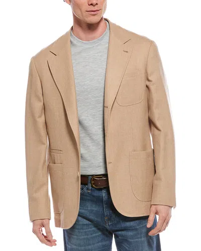 Brunello Cucinelli Wool-blend Jacket In Brown