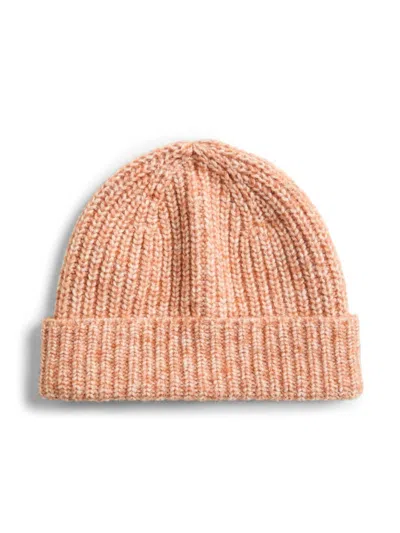 Brunello Cucinelli Kids' Wool-blend Knitted Hat In Orange