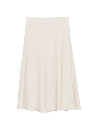 Brunello Cucinelli Wool Blend Midi Skirt In Pink