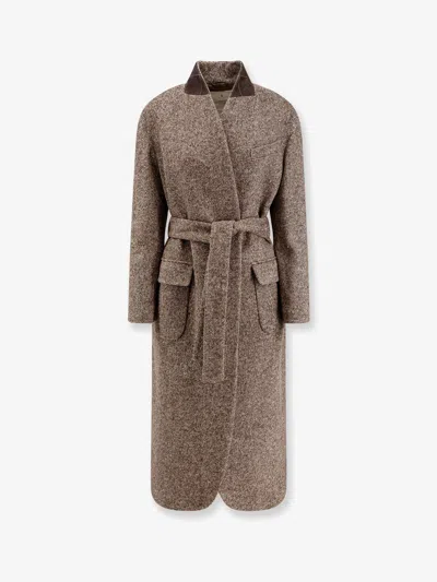 BRUNELLO CUCINELLI WOOL BLEND PADDED COAT