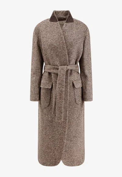 BRUNELLO CUCINELLI WOOL-BLEND PADDED COAT