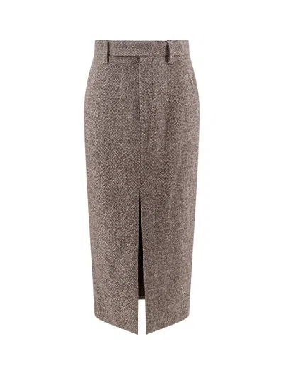 Brunello Cucinelli Wool Blend Pencil Skirt
