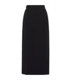 Brunello Cucinelli Wool-blend Pinstripe Skirt In Blue