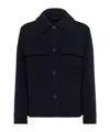 Brunello Cucinelli Wool Blend Short Coat In Blue