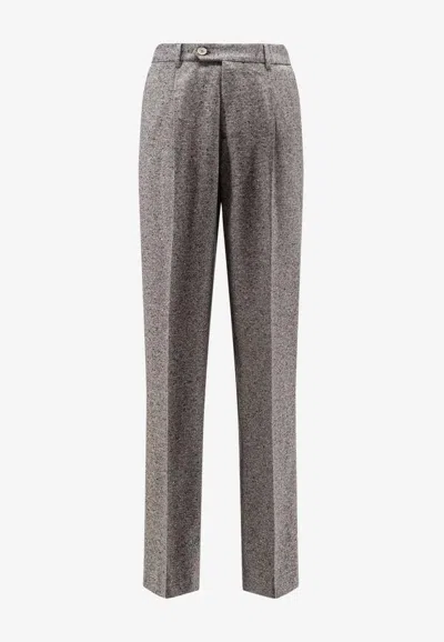 BRUNELLO CUCINELLI WOOL BLEND TAILORED PANTS